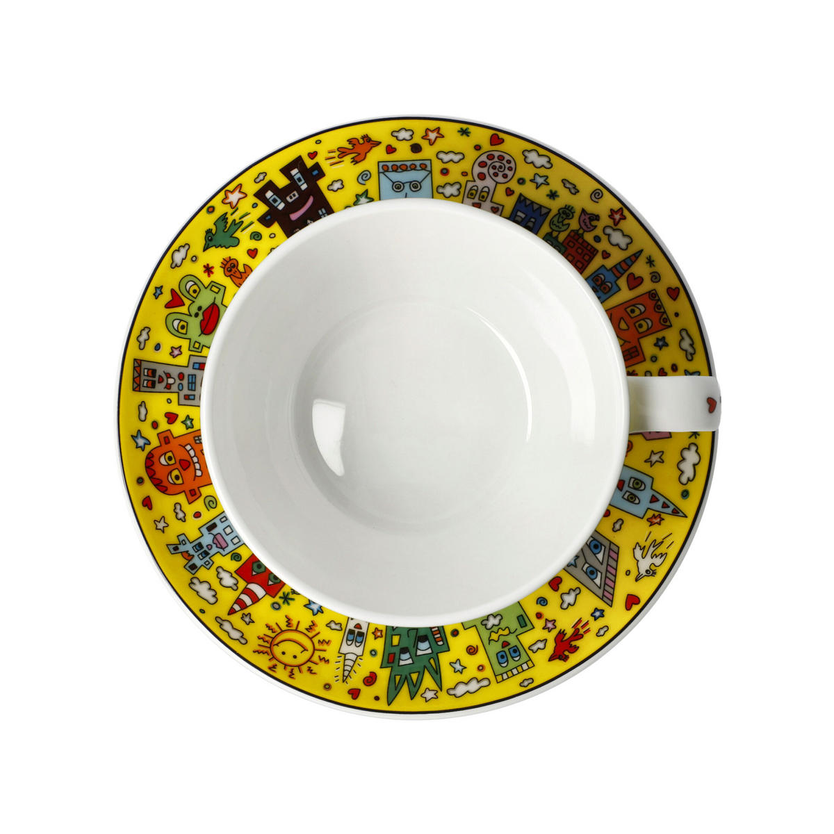 TEETASSE James Rizzi My New York City Sunset, Fine Bone China, Bunt, 250 ml - Multicolor, Keramik (0.25L) - Goebel