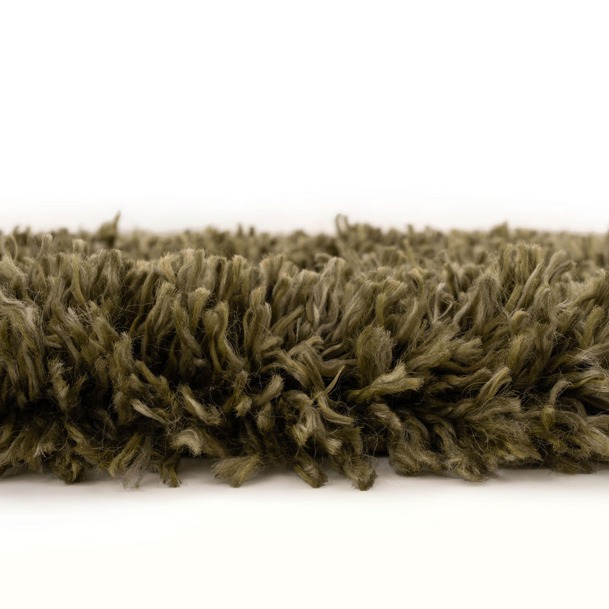 HOCHFLORTEPPICH Olivgrün - Olivgrün, Naturmaterialien/Textil (120/170cm) - Kukoon Rugs