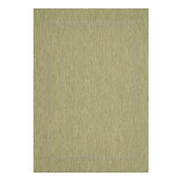TEPPICH Outdoor Flachgewebe Uni-Design Polypropylen Balkon Grün Läufer 80x150 - Grün, Textil (80/150cm) - KADIMA DESIGN