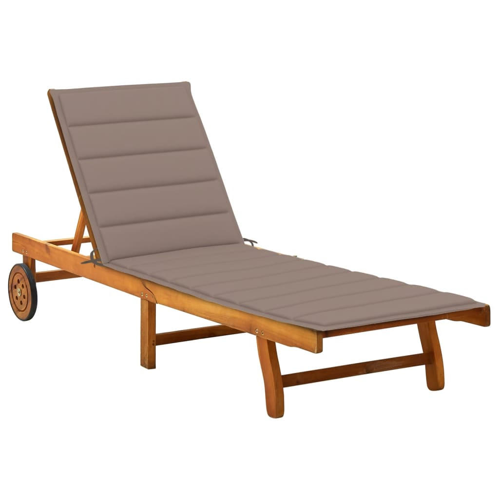 furnicato Sonnenliege Taupe 59x85x200 cm