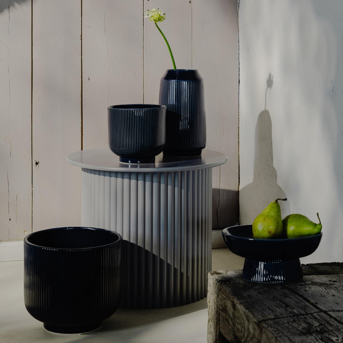 VASE Silken 26x14cm - Blau, Keramik (26cm) - home&you