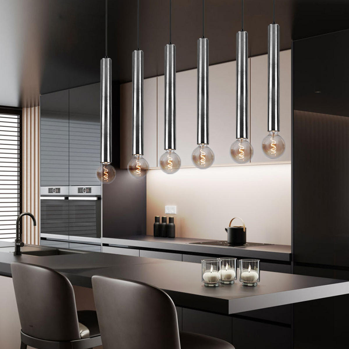 HÄNGELEUCHTE nickel matt Silber - Silberfarben, Metall (110/9/150cm)