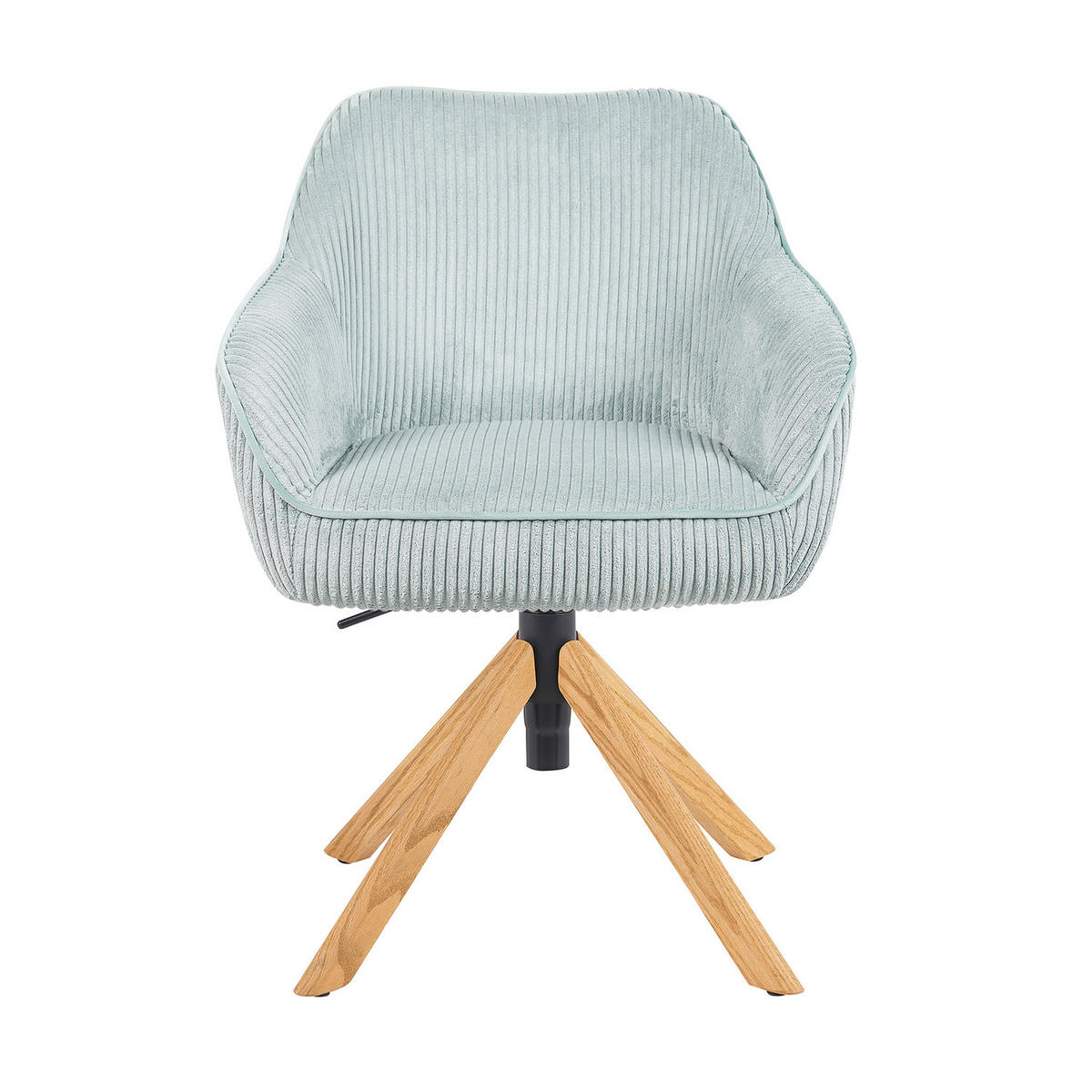 BÜROSTUHL Mika-Olea - Honigeiche/Hellblau, Eichenholz/Holz (60/83/61cm) - DUBI Möbel