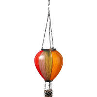 LED-SOLAR-LATERNE - Heißluftballon-Design aus robustem Kunststoff für stimmungsvolle Gartenbeleuchtung, wetterfest - Weiß, Kunststoff (19/19/58cm) - Northpoint