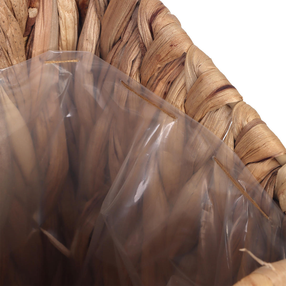 BLUMENAMPEL - Hellbraun, Kunststoff/Textil (29cm) - Relaxdays