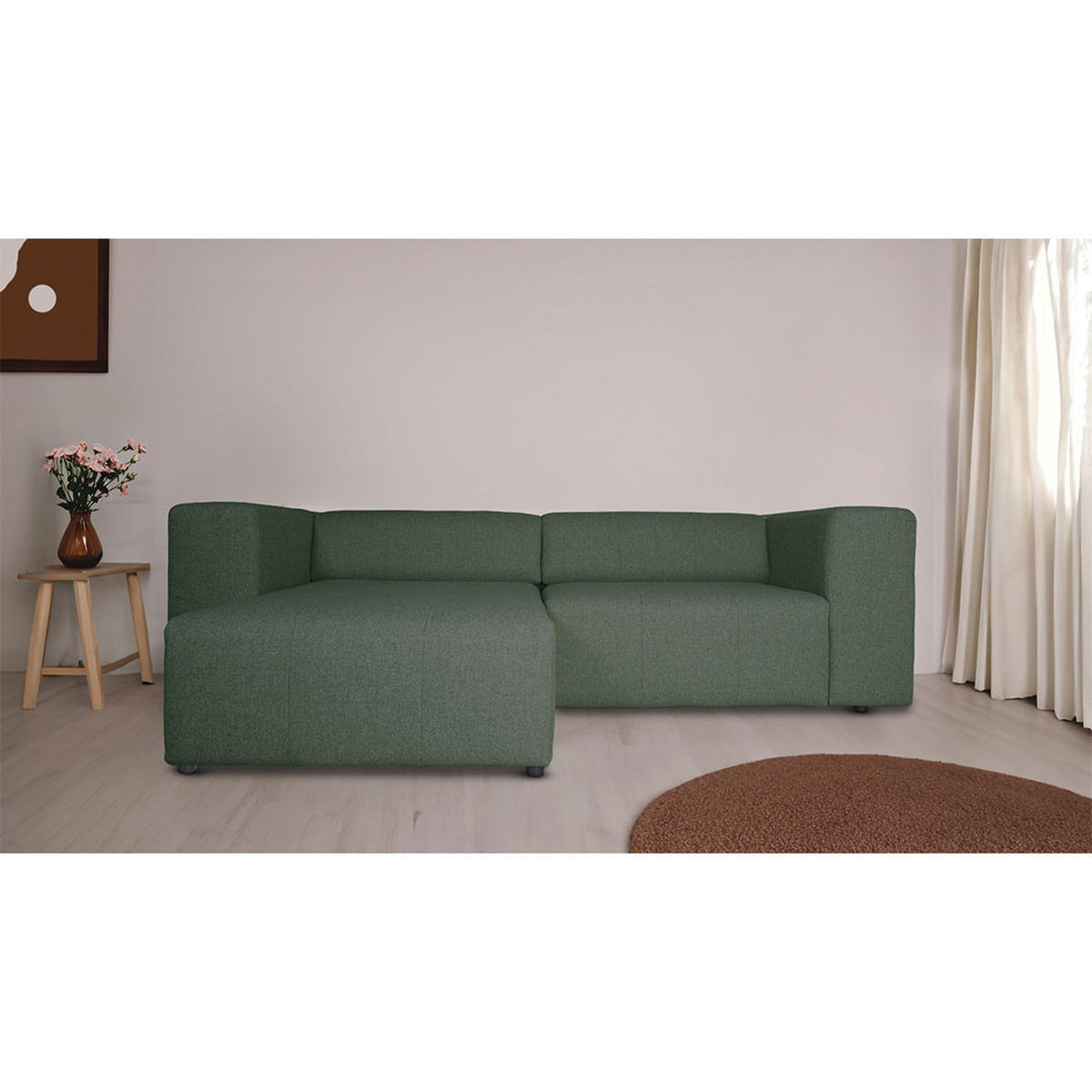 ECKSOFA grün - Grün, Textil (268/152cm) - ebuy24