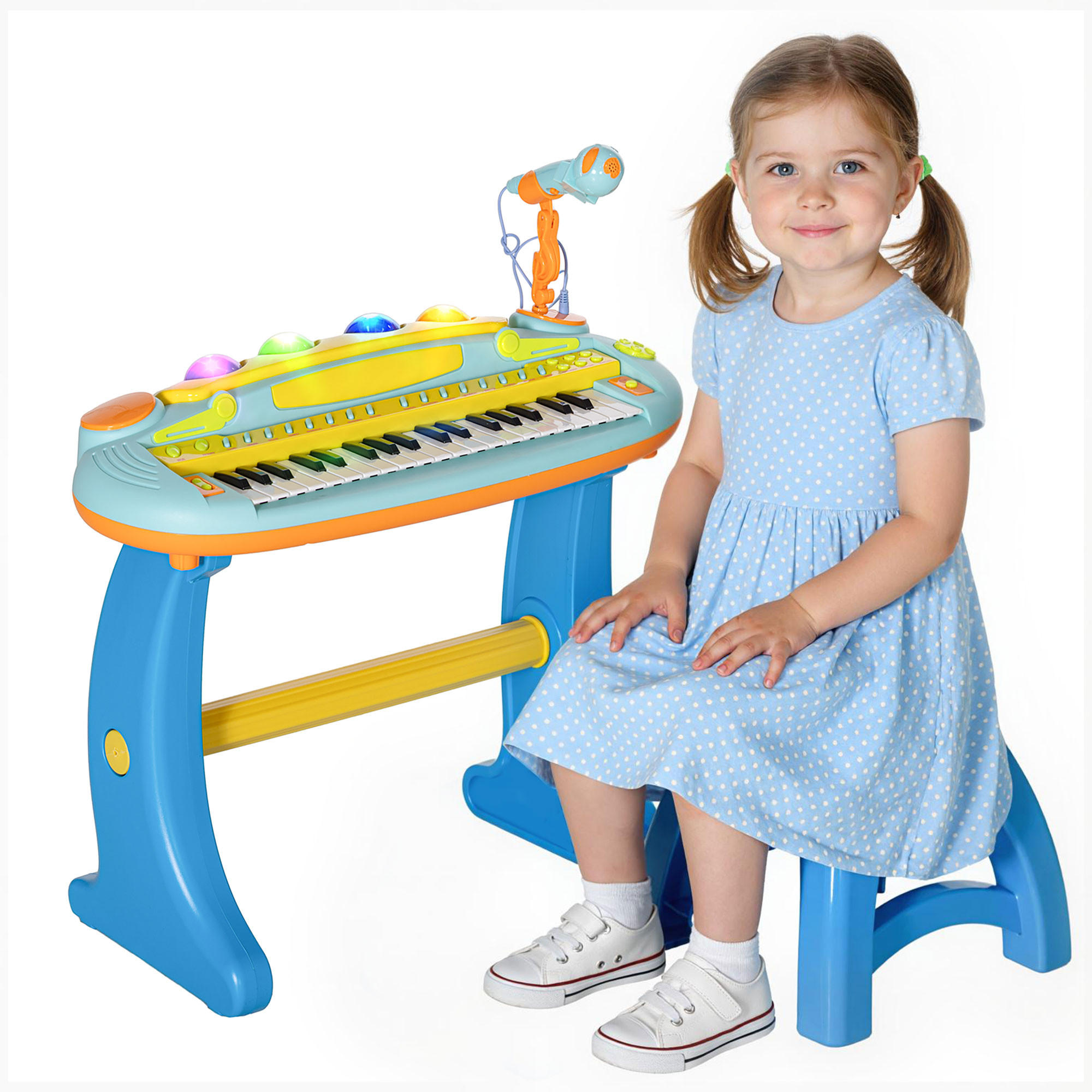 KINDERPIANO DE-18646 Mehrfarbig - Blau, Kunststoff (25/63/58.5cm) - ComfortXL