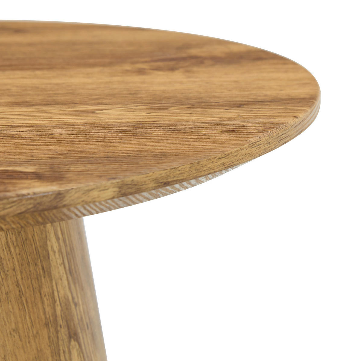ODKLÁDACÍ stolek z MDF, průměr 50 cm dřevěná barva - přírodní, kompozitní dřevo (50/50/48cm) - BEAOK