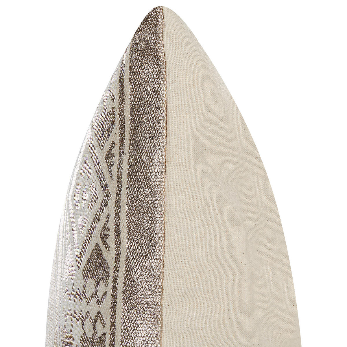 DEKOKISSEN 2er-Set Roségold 50/50 cm Oujda - Roségold, Naturmaterialien/Textil (50/50cm) - Beliani