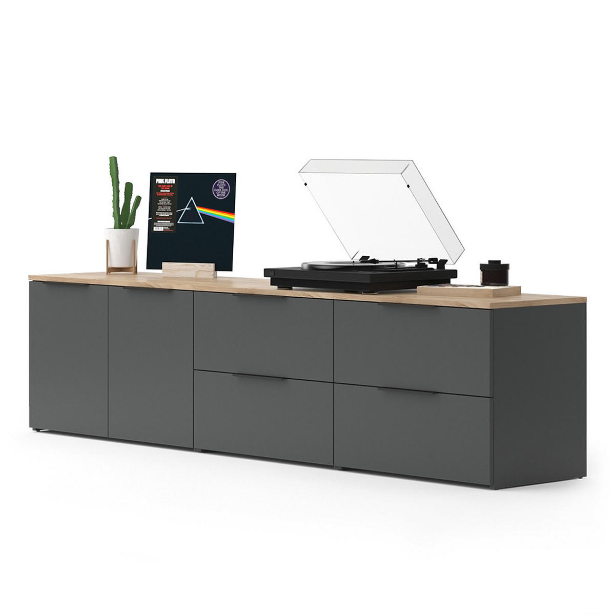 NÁSTĚNNÁ SKŘÍŇKA Wido Antracit - Sonoma dub/antracitová, kompozitní dřevo (80/50/40cm) - Vicco