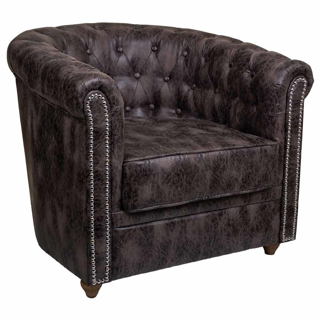 SESSEL gepolstert 80x80x48/72 cm - Braun, Textil (80/72/80cm) - Wanderlust
