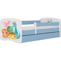 KINDERBETT Emily mit Schublade und Matratze, Blau 70x140 cm - Blau/Multicolor, Holzwerkstoff (140/70cm) - WFL GROUP