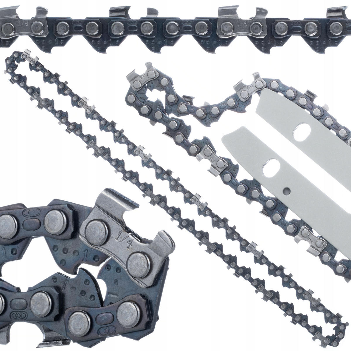 FÜHRUNGSSCHIENE Universal X-tlg. Set, 20 cm, 2x Kette 1/4", Nut 1,3 mm, Handfeile mit Kurbel, gehärteter Stahl - Multicolor, Kunststoff/Metall (10/10/10cm)