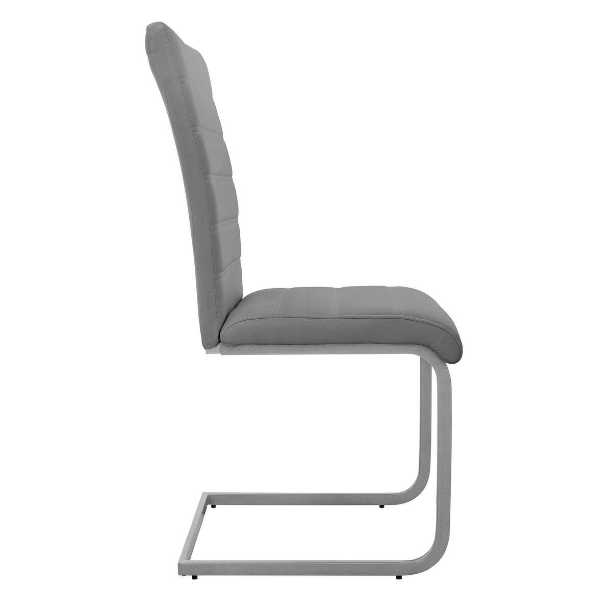 ESSZIMMERSTUHL grau 2er Set - Grau, Metall (57/102/40cm) - ML-DESIGN