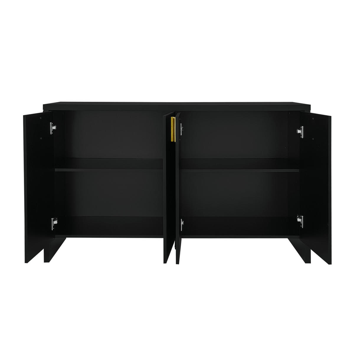 SIDEBOARD Schwarz 140/38/80 cm - Schwarz, Holzwerkstoff (38/80/140cm) - Urban Meuble