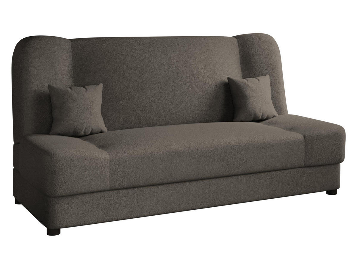 SCHLAFSOFA Jonas - Hellbraun, Holz/Textil (195/86/87cm)
