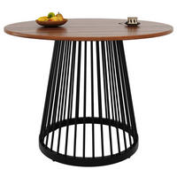 ESSTISCH, MDF Tischplatte & Metallgestell, 80/80/76 cm, Walnuss/Schwarz - Schwarz, Holzwerkstoff (80/80/76cm) - Redom