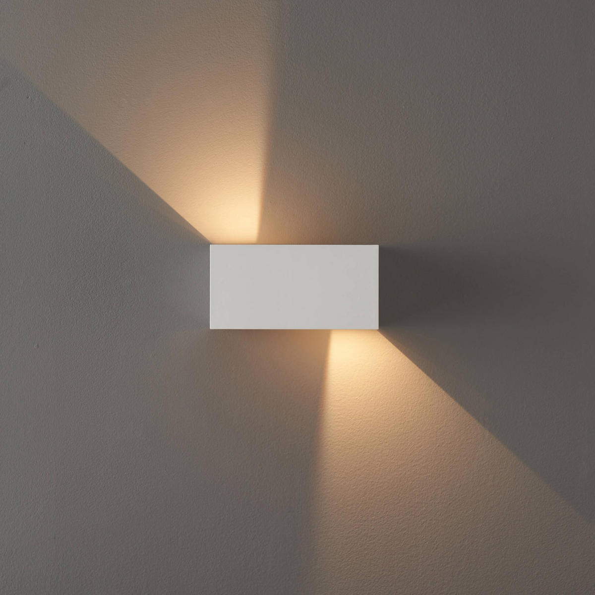 WANDLEUCHTE Cubic, Weiß, 20cm, Dimmbar - Weiß, Metall (10/10/20cm) - KOSILUM