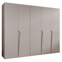 DREHTÜRENSCHRANK 202/250/52 5-türig - Beige, Holz/Metall (250/202/52cm) - Abiks Möbel