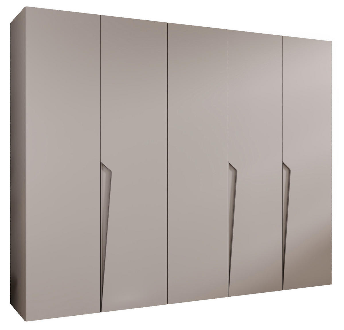 DREHTÜRENSCHRANK 202/250/52 5-türig - Beige, Holz/Metall (250/202/52cm) - Abiks Möbel