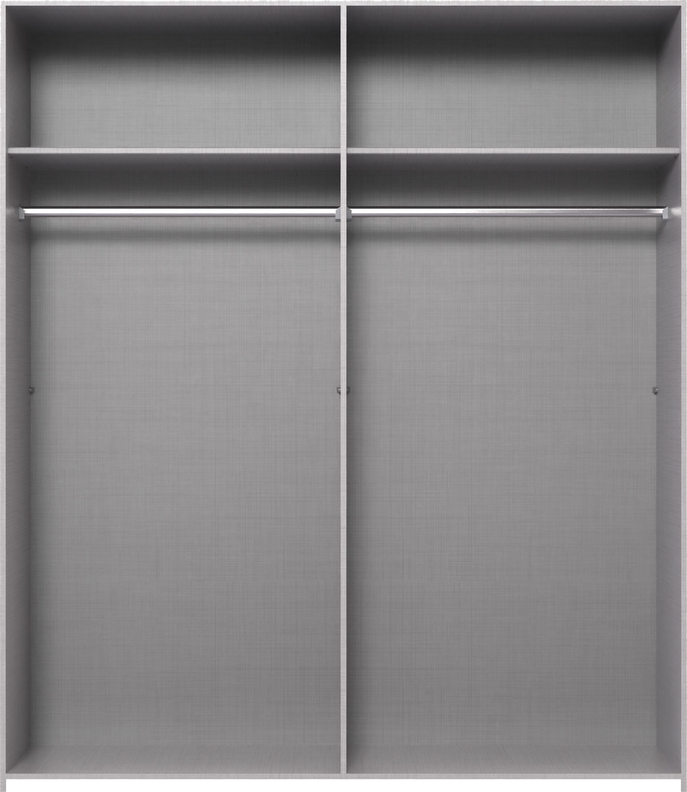 KLEIDERSCHRANK Chalet in Weiß - Drehtürenschrank 180 cm (ohne Spiegel) - Weiß, Holzwerkstoff (180/210/58cm)