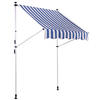 KLEMMMARKISE Wendy 350x120 cm weiß/blau - Blau, Metall (350/220/120cm) - TPFGarden