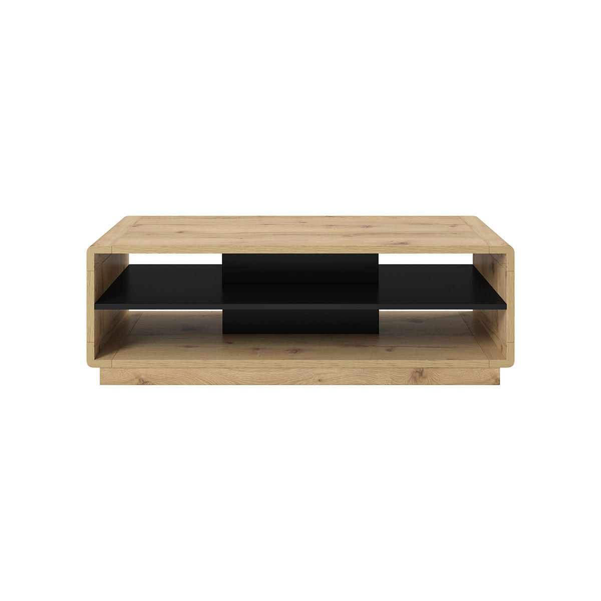 KONFERENČNÝ STOLÍK Raven Matná čierna a drevo - čierna, kompozitné drevo (60/120/40cm) - Petits-meubles