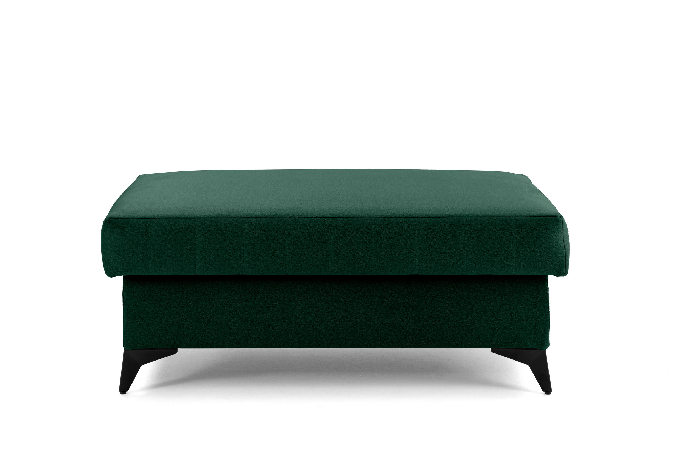 POUF PIERO 107 x 60 cm Velours Dunkelgrün - Dunkelgrün/Schwarz, Holz/Textil (107/43/60cm) - Muffo