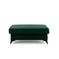 POUF PIERO 107 x 60 cm Velours Dunkelgrün - Dunkelgrün/Schwarz, Holz/Textil (107/43/60cm) - Muffo