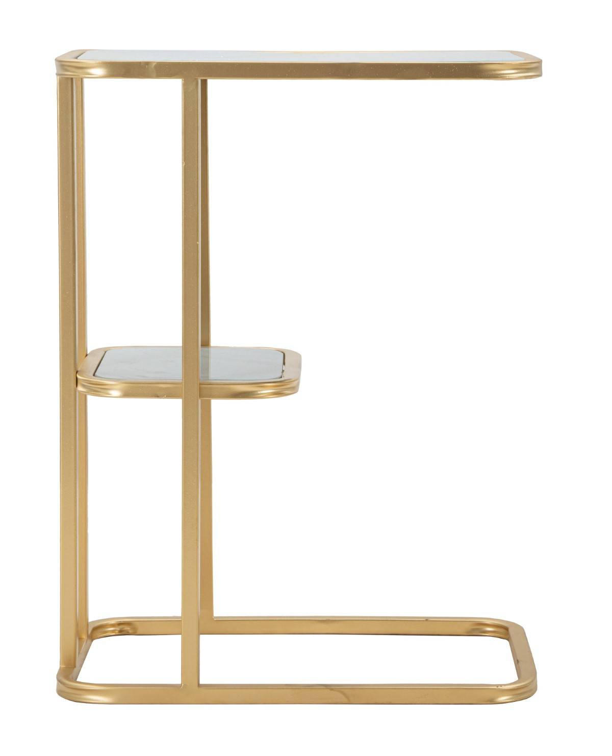 BEISTELLTISCH rechteck, Gold - Goldfarben, Metall (30/46/60cm) - Mauro Ferretti