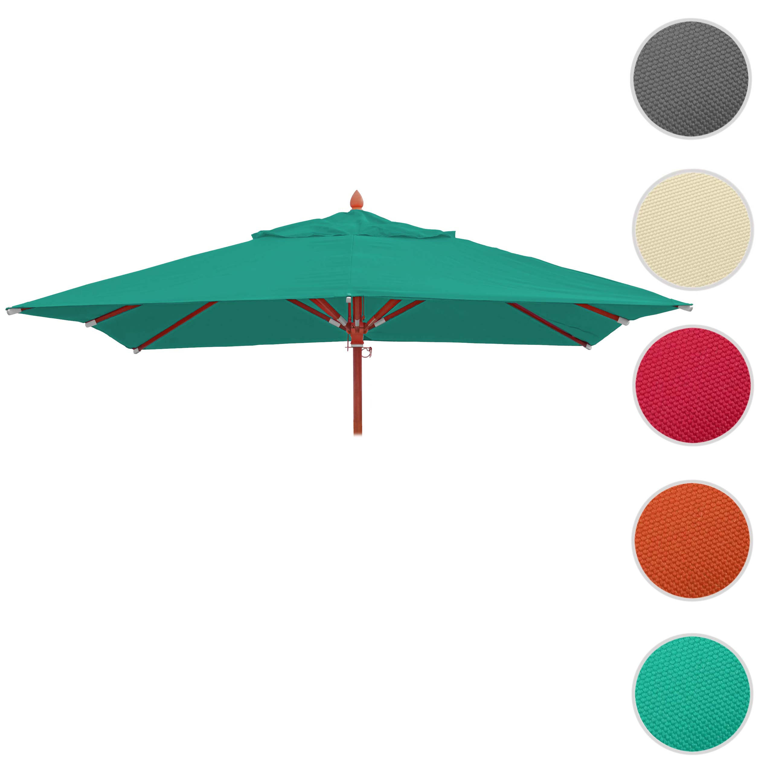 ERSATZ-BEZUG FÜR SCHIRM I Blau, Grün - Blau/Grün, Textil (300/300cm) - MCW
