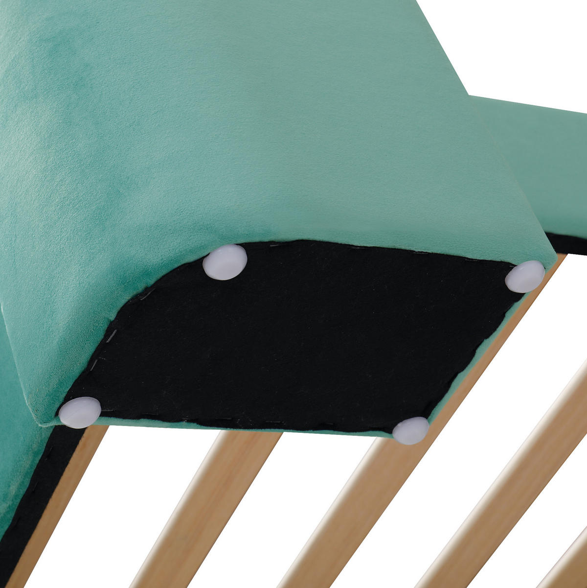 POLSTERBETT 90/200 cm Blaugrün mit LED und USB ohne Matratze - Petrol, Textil (90/200cm) - MIVRAY