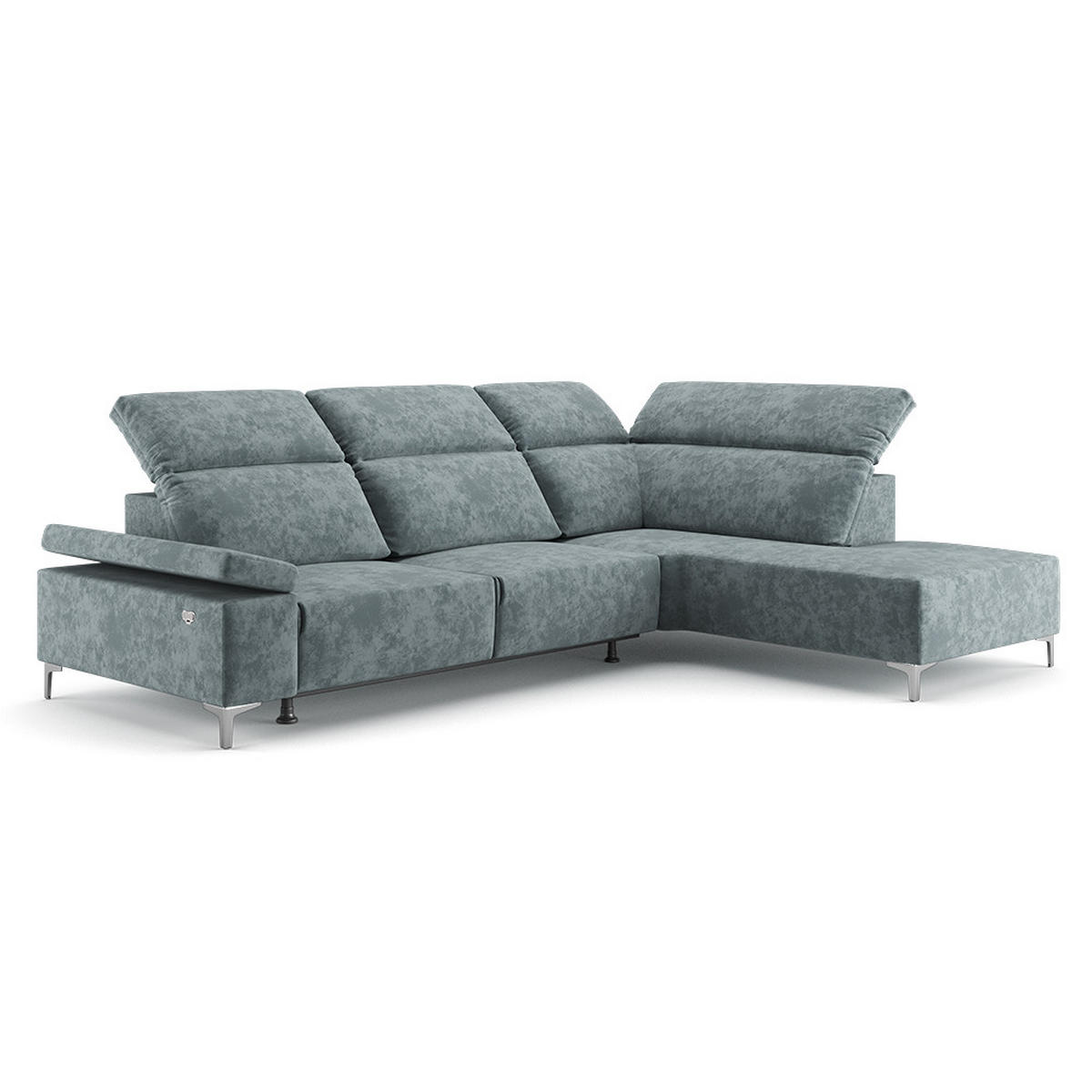 SOFA L FORM James Grau 218 x 301 cm Rechte Ecke - Grau, Holz (218/301cm) - VitaliSpa