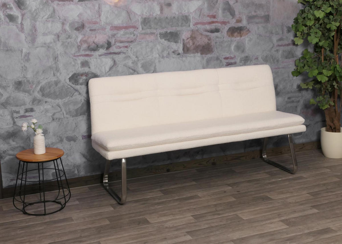 SITZBANK Cremeweiß - Weiß, Textil (180/93/58cm) - MCW