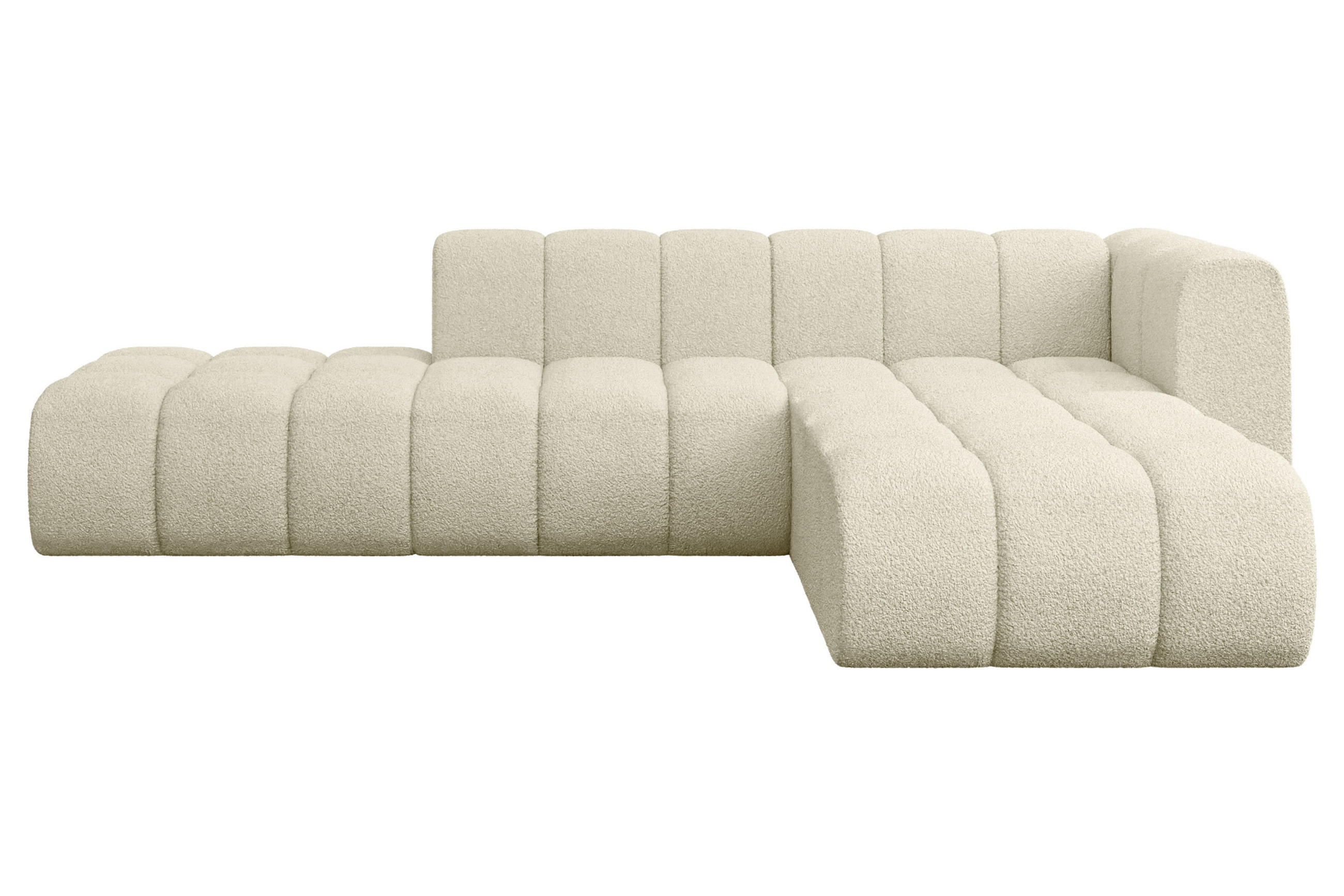 ECKSOFA modulares Sofa Zuvon-L1 - 296x177x70 cm Beige - Beige, Holzwerkstoff/Textil (296/177cm) - ALTDECOR