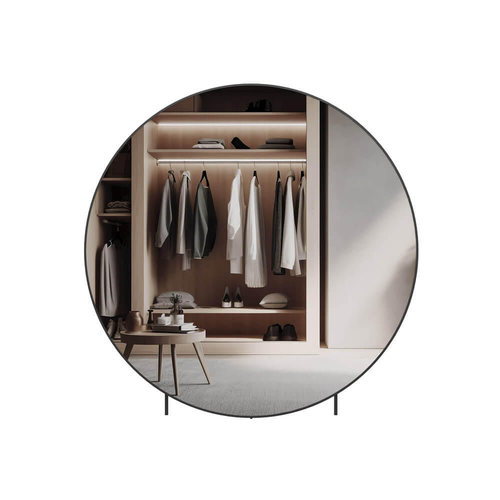 SPIEGEL KALI - 140 x 140 cm - Schwarz, Glas (140/140/2cm) - Home Deluxe