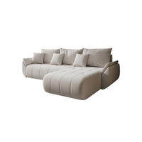 ECKSOFA Mit Schlaffunktion Und Bettkasten TOKYO, Stoff WIND, Beige, Rechts - Beige, Holz (280/190cm) - Kaiser Möbel