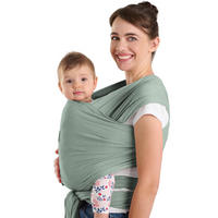 BABYTRAGEN für Neugeborene bis 15 kg - 100% Baumwolle (Ohne Elasthan) - Grün - Grün, Textil (60/5.1cm) - Laleni