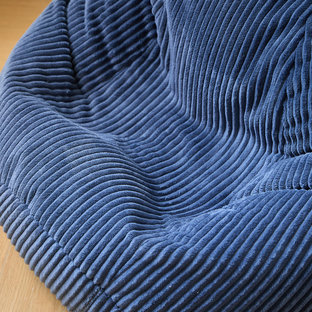 POUF kord Blau - Blau, Textil (85/50/85cm) - Nordlys