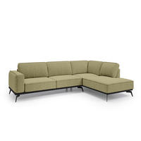 ECKSOFA Rosalia Goldfarben - Goldfarben, Textil (293/90/200cm) - Pillovely
