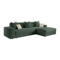 ECKSOFA – Ecke rechts – grob gerippter Cord – Tannengrün – CALAZO - Grün, Textil (307/187cm) - Vente-Unique