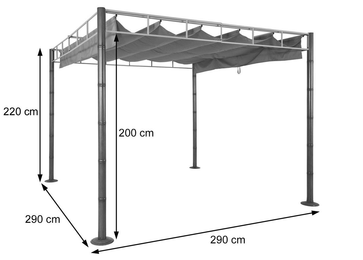 PERGOLA Weiß - Weiß, Textil (290/220/290cm) - MCW