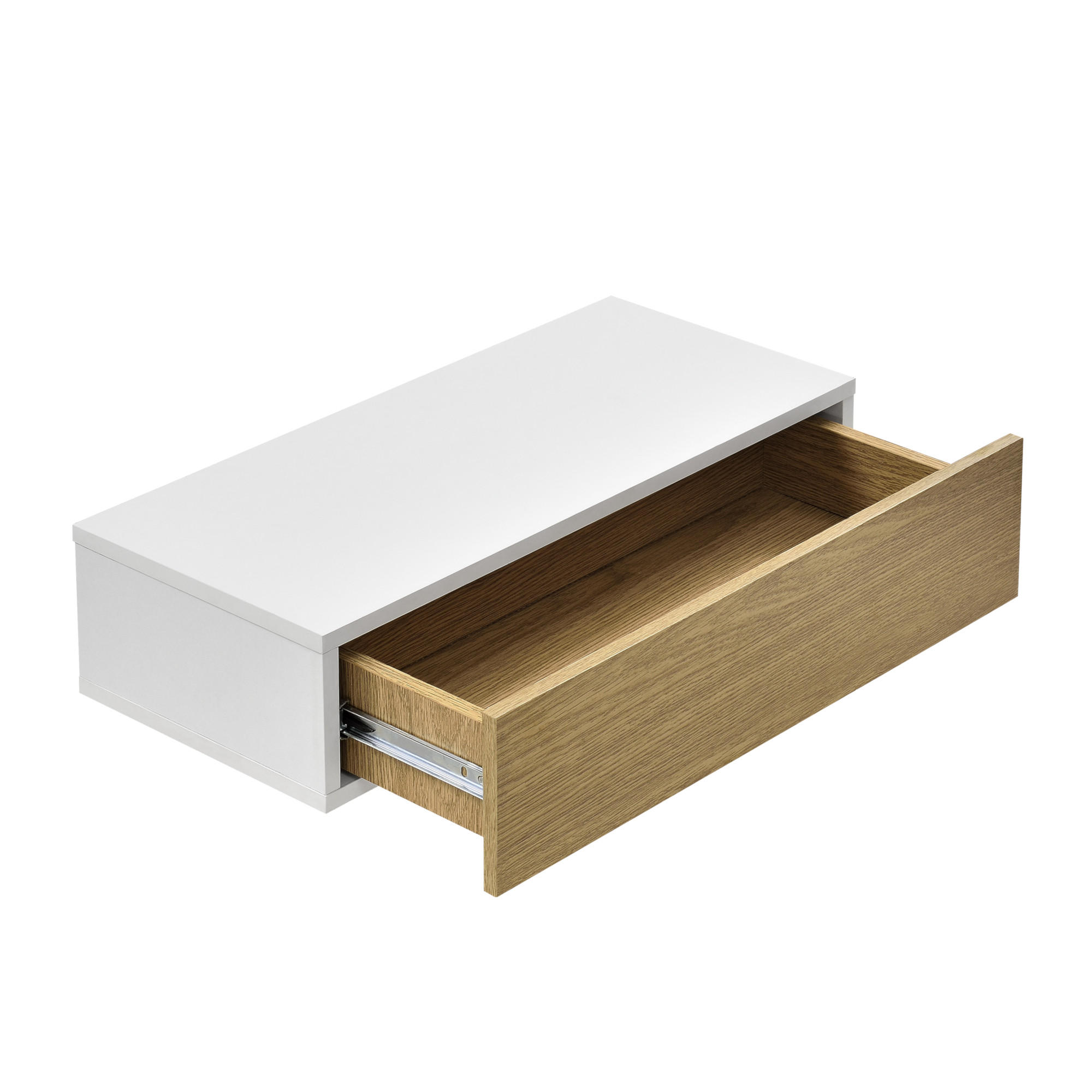 WANDREGAL Antilles - Weiß, Holzwerkstoff (50/12/24cm) - [en.casa]