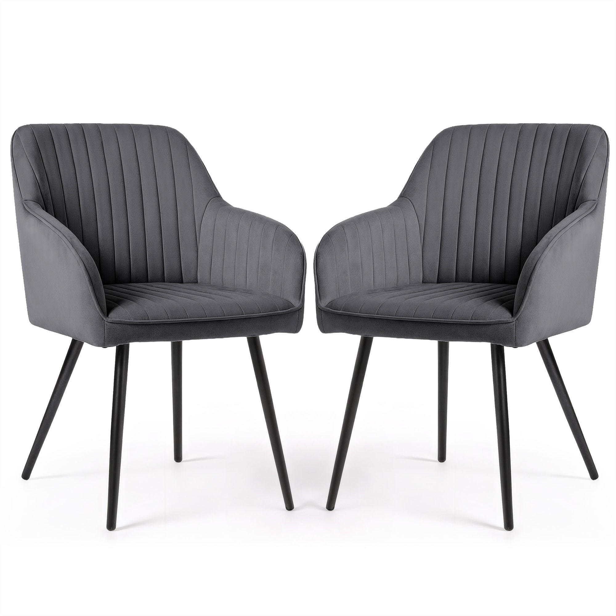 RAUMHIRSCH FURNITURE ČALOUNĚNÉ ŽIDLE, sada 2 ks, kovové nohy grafitová 54,5/82/58