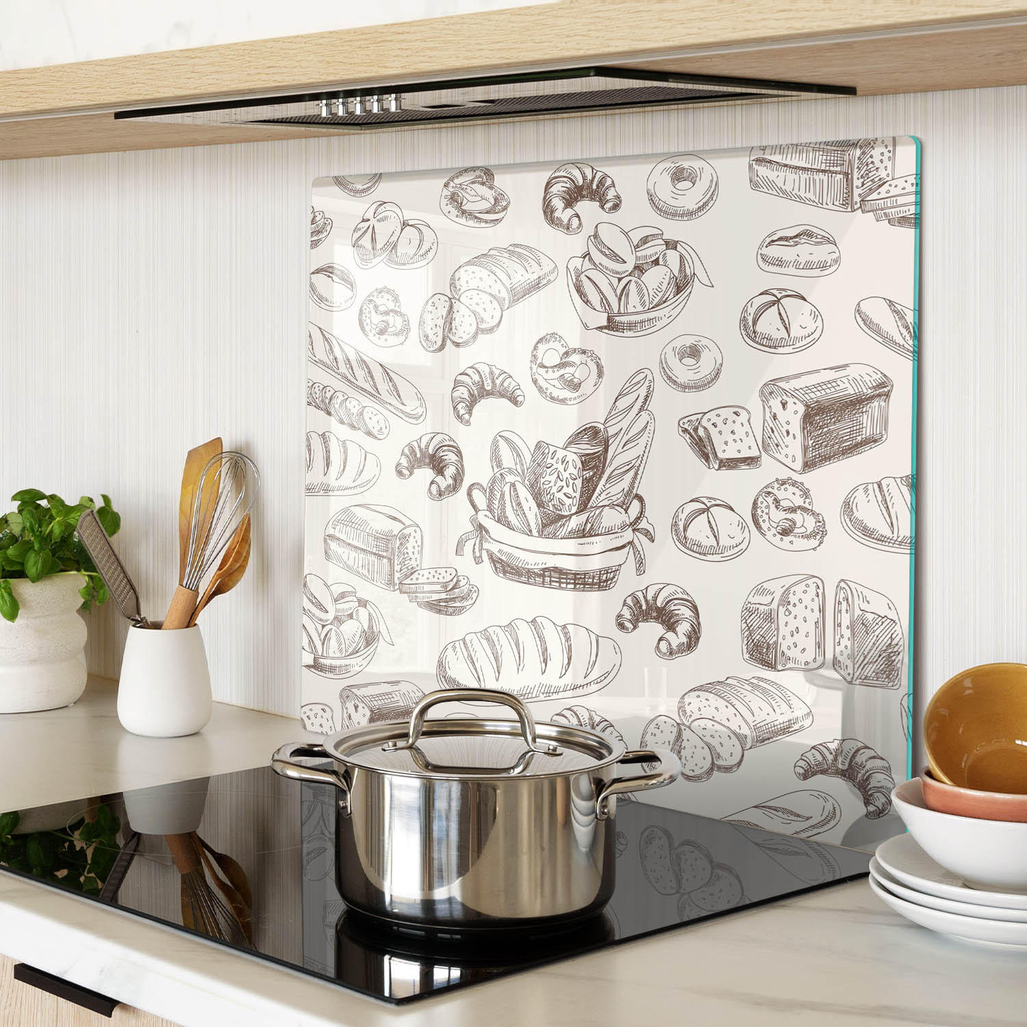 GLASPLATTE 60x52 cm Brot - Beige, Glas (60/0.4/52cm) - TULUP