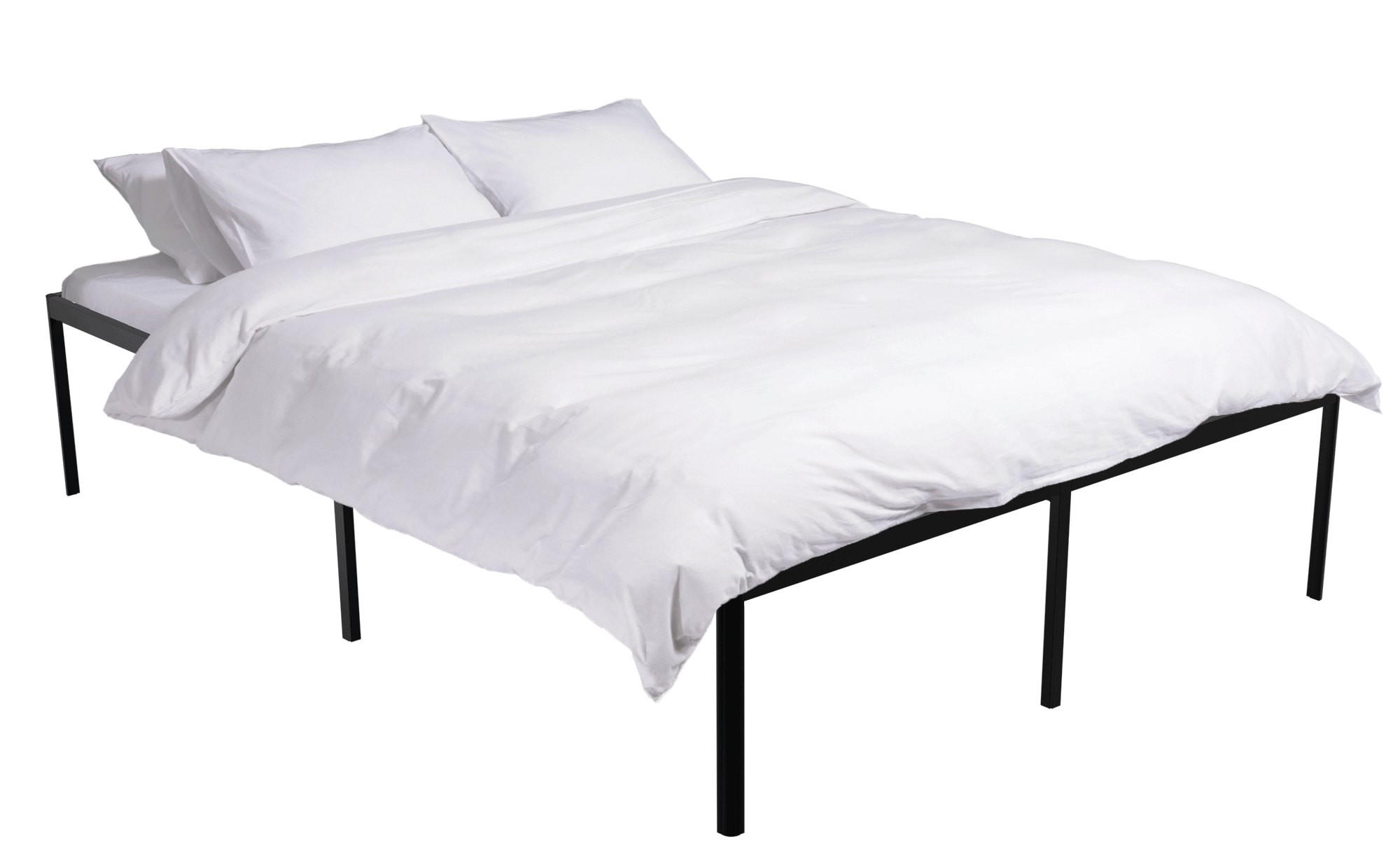 METALLBETT 140/200/41 cm Metall schwarz - Schwarz, Metall (140/200cm) - CLP