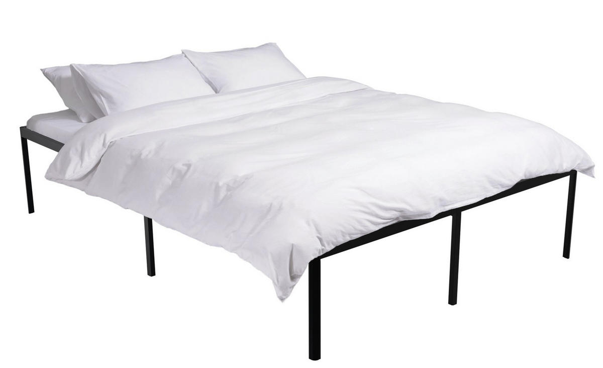 METALLBETT 140/200/41 cm Metall schwarz - Schwarz, Metall (140/200cm) - CLP