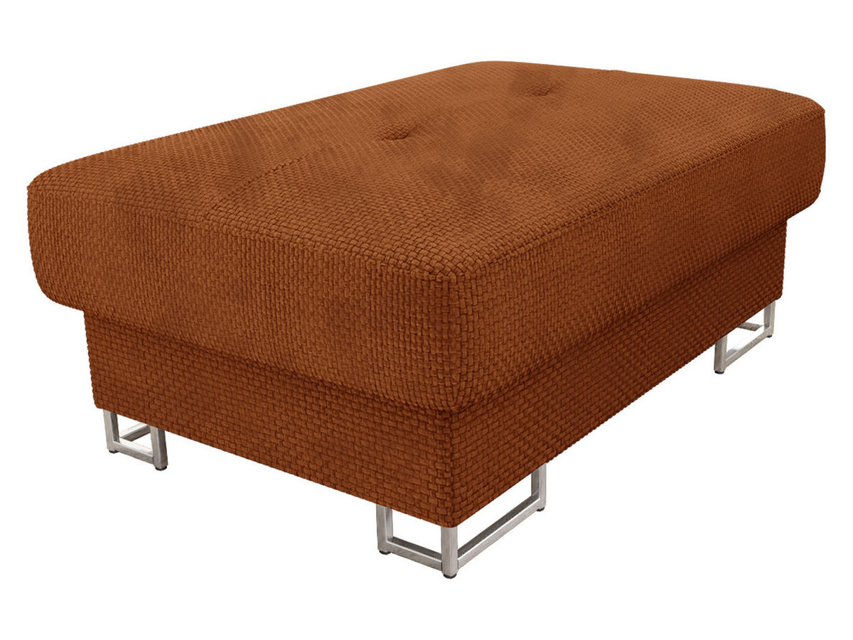 POLSTERHOCKER Cotere - Silberfarben/Braun, Holz/Textil (104/42/67cm) - MIRJAN24