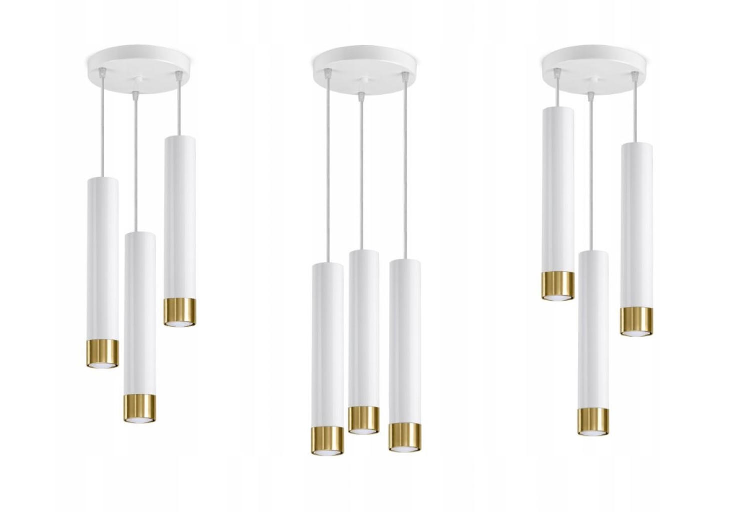 PENDELLEUCHTE Mialno Tube - Goldfarben/Weiß, Metall (30/30/100cm) - kiki design