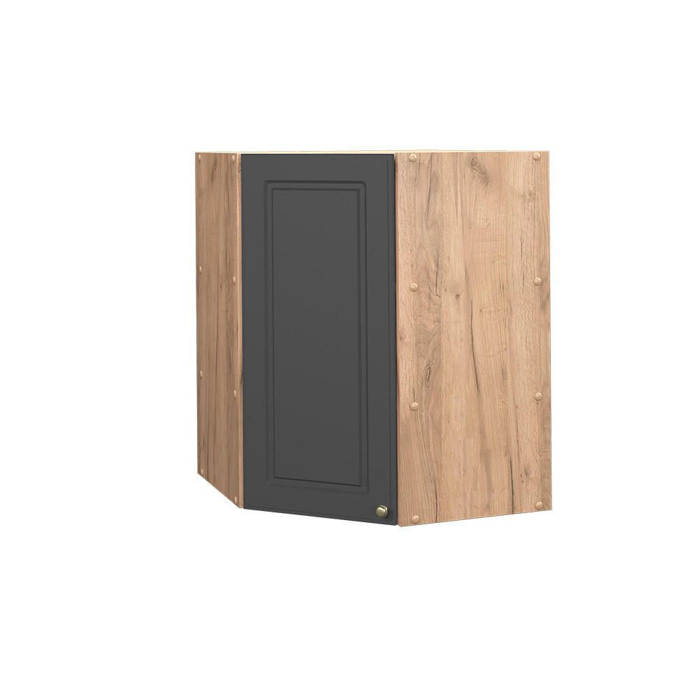 ECKHÄNGESCHRANK Fame-Line Anthrazit-Gold 57 cm - Anthrazit/Eiche Wotan, Holzwerkstoff (57/72/34.1cm) - Vicco